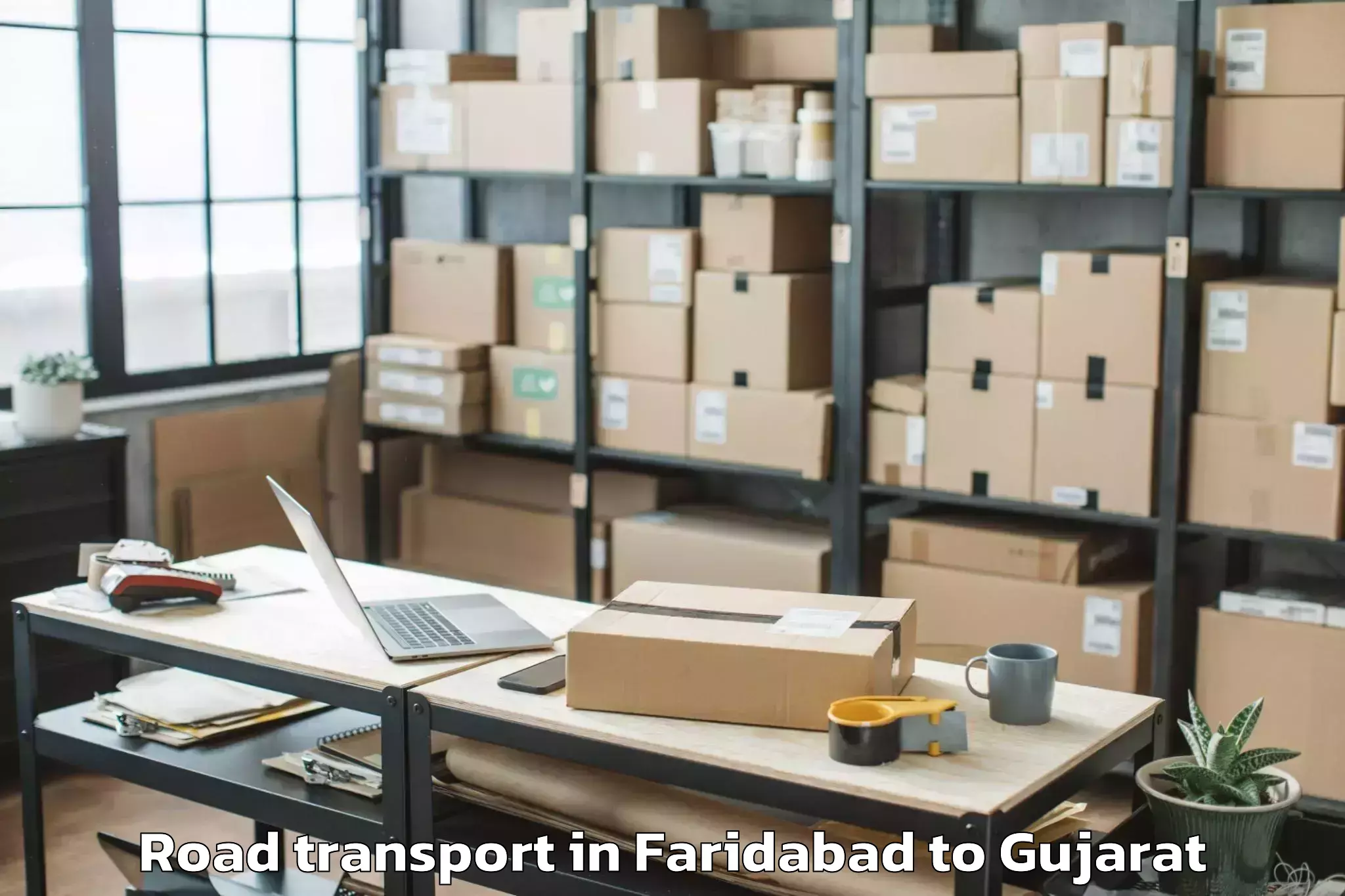 Top Faridabad to Gujarat University Of Transpla Road Transport Available